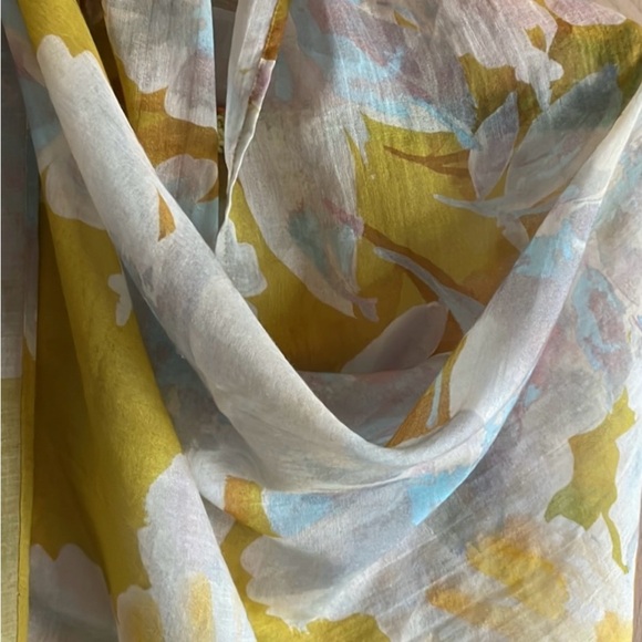 Soft Surroundings Floral Scarf 100% Cotton NWT - Picture 4 of 12